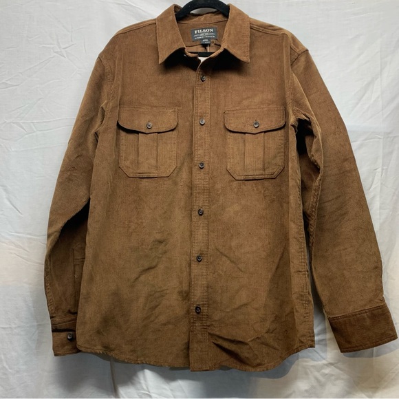 Filson Other - Filson 11 Wale Corduroy Shirt brown large Thick Cord Button NWT